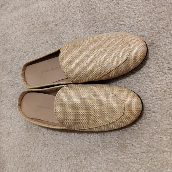 New! Banana Republic Demi Slide N Mules Women's Beige Slip-On Loafers Sz 8 - Picture 2 of 8